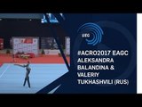 Aleksandra BALANDINA & Valeriy TUKHASHVILI (RUS) - 2017 European silver medallists, junior dynamic