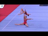 REPLAY: 2017 ACRO EAGC, qualifications 11 - 16 Women's Groups dynamic and Women's Pairs balance