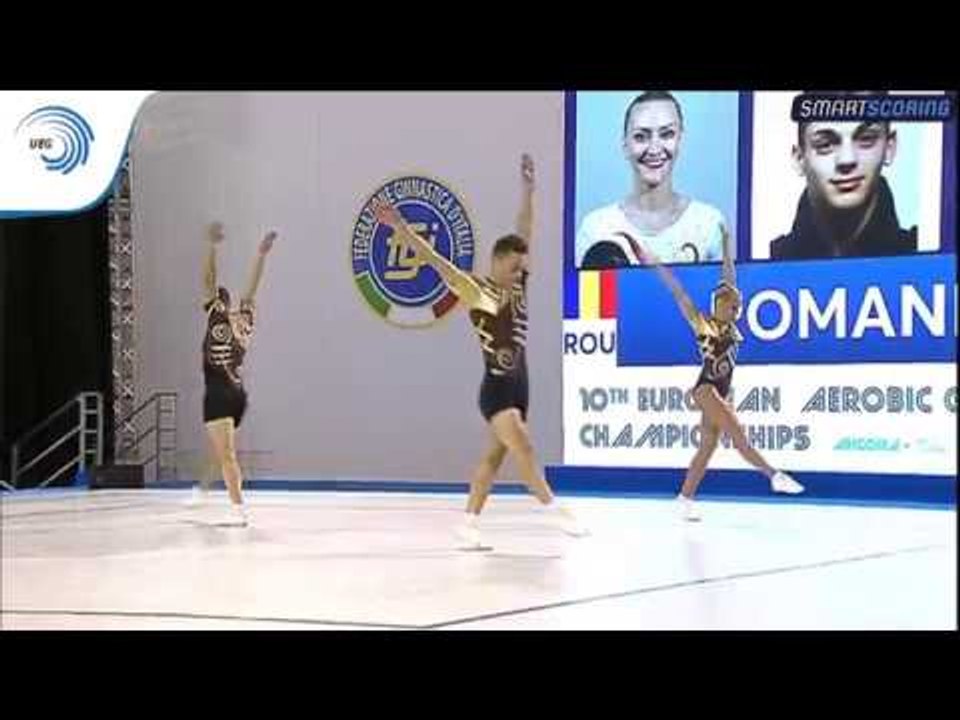 Andreea BOGATI, Marian BROTEI & Gabriel BOCSER (ROU) - 2017 Aerobics European Champions, trios