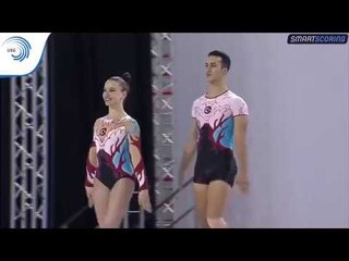 Descargar video: Ayse ONBASI & Mehmet ERSOS (TUR) - 2017 Aerobics European silver medallists, junior mixed pairs