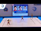 Elcin MAMMADOV, Emil GULIYEV & Vladimir DOLMATOV (AZE) - 2017 Aerobics Europeans, trios final