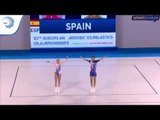 Maria ESTEFANO & Vicente GIRONA (ESP) - 2017 Aerobics Europeans, junior mixed pair final