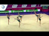 Bulgaria - 2016 Rhythmic Europeans, bronze medallists 3 clubs and 2 hoops