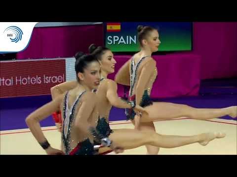 Spain - 2016 Rhythmic European silver medallists, 3 clubs and 2 hoops