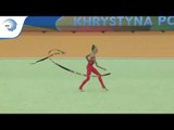 Khrystyna POHRANYCHNA (UKR) - 2018 Rhythmic European silver medallist, junior ribbon