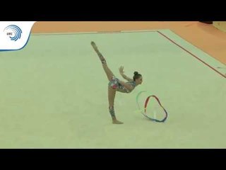 Dina AVERINA (RUS) - 2018 Rhythmic Europeans, all around final ribbon