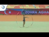 Zohra AGHAMIROVA (AZE) - 2018 Rhythmic Europeans, all around final ribbon