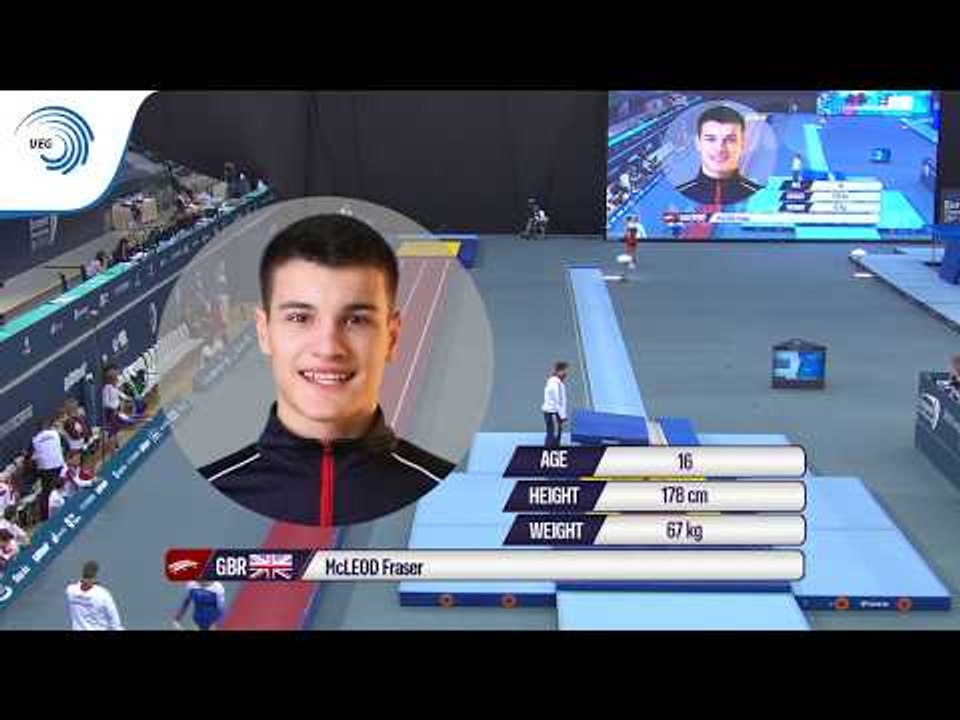 Fraser McLEOD (GBR) - 2018 Double Mini-Trampoline Europeans, junior final