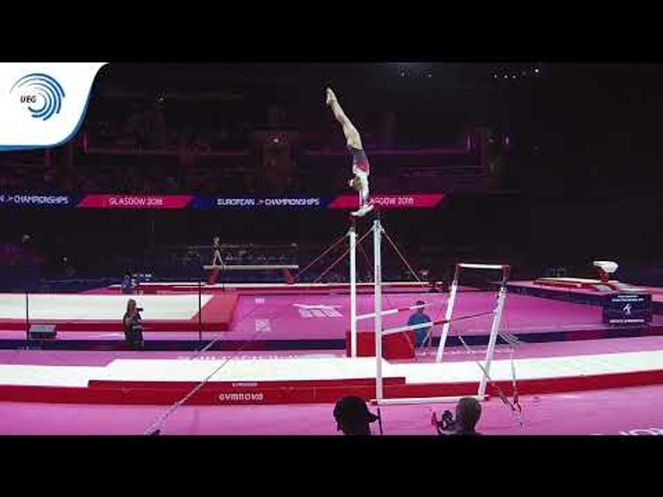 Aliaksandra VARABYOVA (BLR) - 2018 Artistic Gymnastics Europeans, junior qualification bars