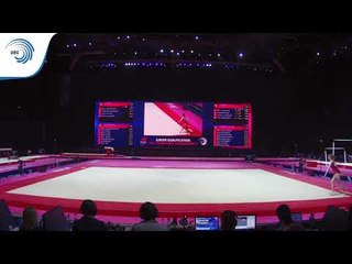 Anna LOCMELE (LAT) - 2018 Artistic Gymnastics Europeans, junior qualification floor