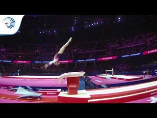 Aliaksandra VARABYOVA (BLR) - 2018 Artistic Gymnastics Europeans, junior qualification vault