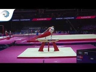Uffe HOEY (DEN) - 2018 Artistic Gymnastics Europeans, junior qualification pommel horse