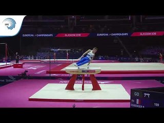 Benjamin OSBERGER (FRA) - 2018 Artistic Gymnastics Europeans, junior qualification pommel horse