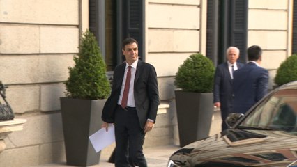 Sánchez y los ministros entran al pleno del Congreso