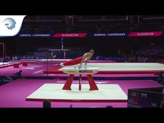 Aleh TSIASELSKI (BLR) - 2018 Artistic Gymnastics Europeans, junior qualification pommel horse