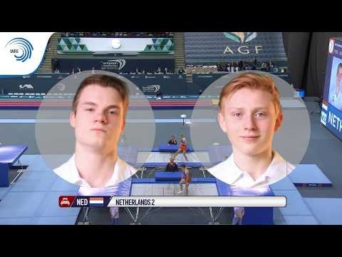 Michael ABRAHAMS & Luuk SWINKELS (NED) - 2018 Trampoline European bronze medallists, junior synchro