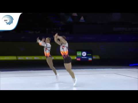 Antonio PAPAZOV & Ana Maria STOILOVA (BUL) - 2019 Aerobics Europeans, mixed pairs final
