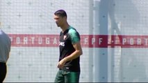 Último entreno de Portugal antes de jugar contra Marruecos