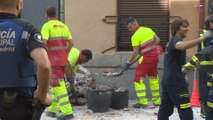 Cinco personas, atrapadas al derrumbarse un edificio en Madrid