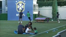 Entrenamiento familiar en la selección brasileña