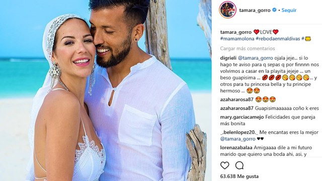Tamara Gorro enseña las fotos de su enlace en Maldivas