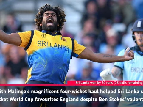 Fast Match Report - Malinga show stuns England