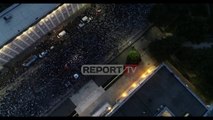 Fillon protesta e opozitës, Report TV sjell pamjet me dron ora 20:30
