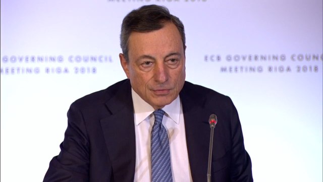 Draghi (BCE) dice que el euro es fuerte e irreversible