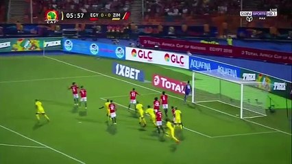 ملخص مباراة مصر وزيمبابوي 1-0 مباراة اسطورية- تألق صلاح وهدف تريزيجيه