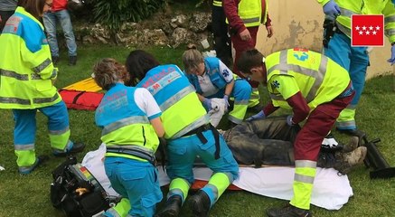 Rescatado obrero en Majadahonda (Madrid)