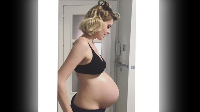 Adriana Abenia a puntito de dar a luz nos muestra su tripa