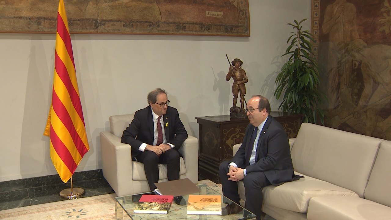Quim Torra se reúne con Miquel Iceta
