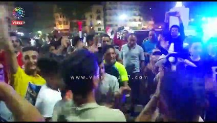 هتافات المصريين في التحرير بعد فوز المنتخب على زيمبابوي