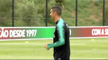 Cristiano Ronaldo entrena ya con su selección