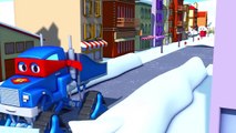 Super Truck  et le Chasse Neige  à Car City | Dessin animé pour les enfants