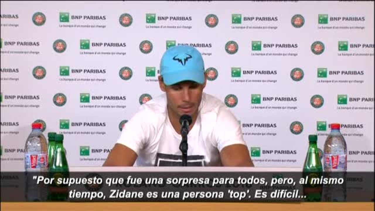 Rafa Nadal: "Espero que Zidane vuelva"