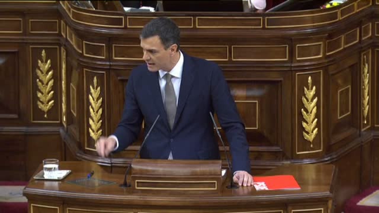 Pedro Sánchez pide a Rajoy que dimita y ponga fin a la moción de censura