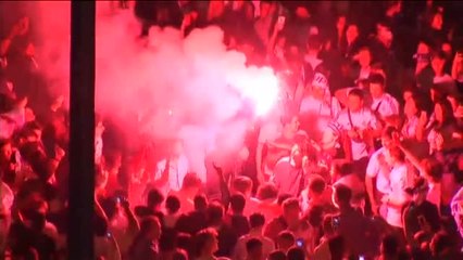 Euforia madridista en Cibeles tras la victoria en la Champions