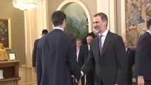 El rey Felipe VI recibe al Real Madrid tras conquistar su décima Euroliga