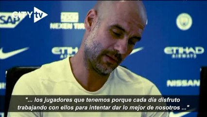 Guardiola: "Es un placer trabajar en el Manchester City"