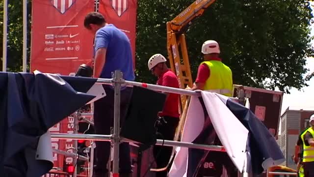 Todo listo para la gran fiesta del Atlético