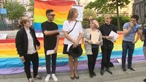 Concentración contra la LGTBIfobia en Madrid