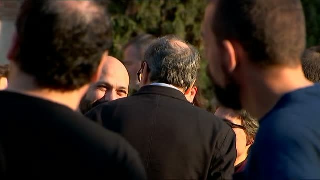 Quim Torra acude a la concentración por los independentistas presos en Barcelona