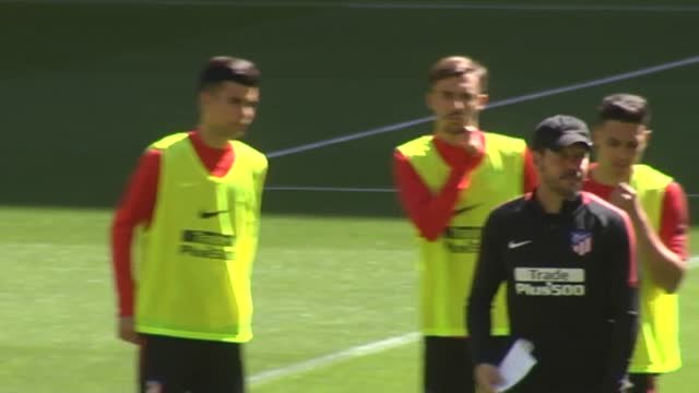 El Atlético de Madrid se entrena en el Wanda antes de viajar a Lyon