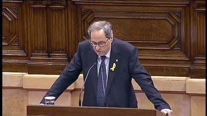 Quim Torra se dirige en castellano a Felipe VI: "Majestad, así no"
