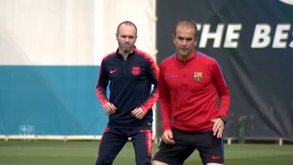 El Barça se ha entrenado después de golear anoche al Villarreal