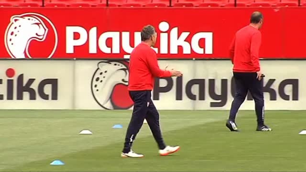 El Sevilla prepara el encuentro de mañana frente al Real Madrid