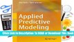 [Read] Applied Predictive Modeling  For Online