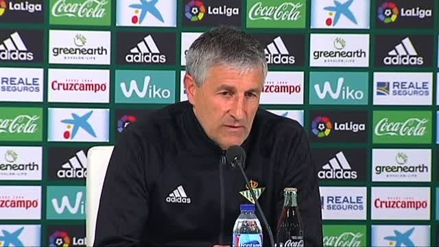 Quique Setién sobre el penalti a Lucas Vázquez: La duda es si hubiese pitado en el otro área