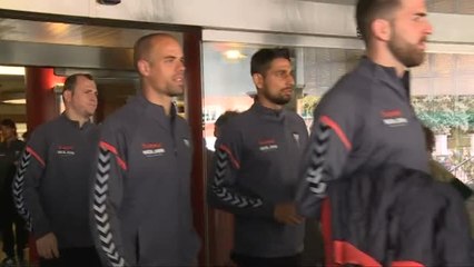 La plantilla del Albacete visita en Zaragoza a Pelayo